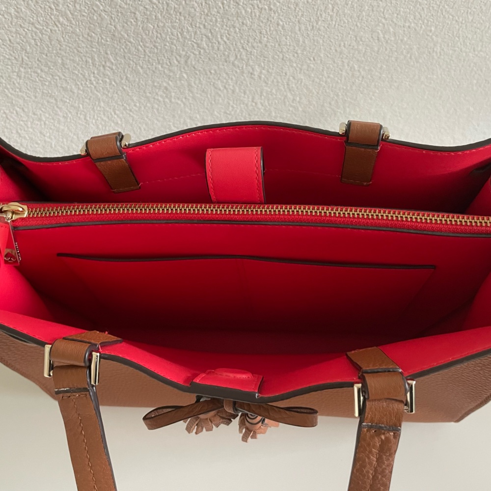 Kate Spade brown leather tote - Picture 3 of 7